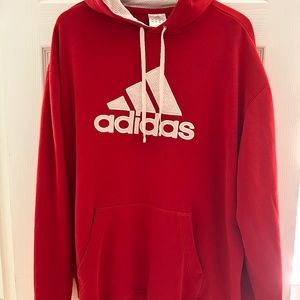 Adidas hoodie (heavy) Red and white